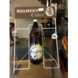 BULMERS CIDER display with original bottle.