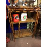 Decorative bamboo drink's cabinet with tray .