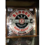 BLOODS DUBLIN STOUT advertising mirror