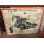 FORD ENGINE AND GEAR BOX poster.