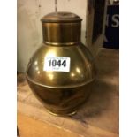 Edwardian brass tea caddy.