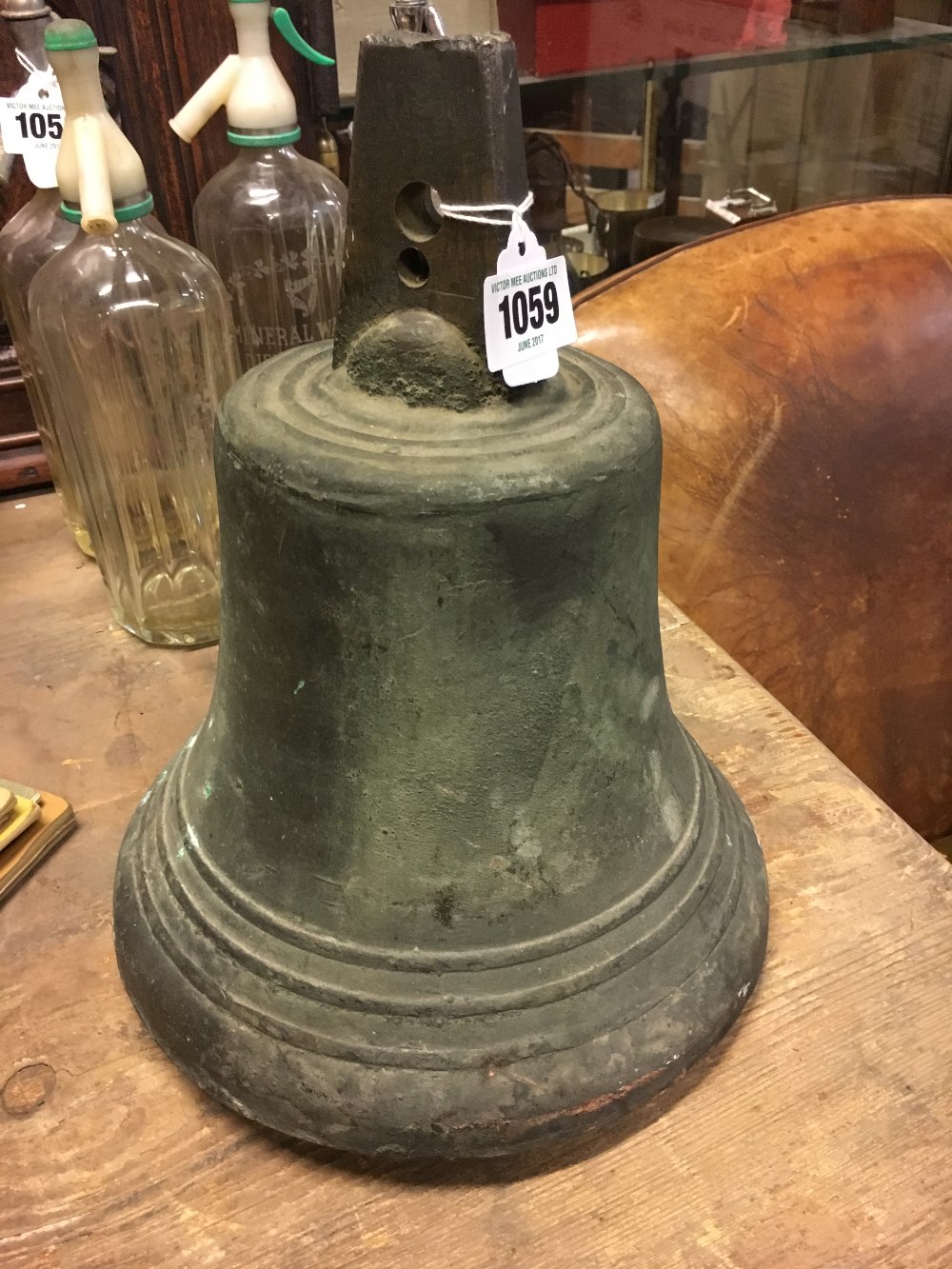 19th. C. bronze bell.