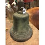 19th. C. bronze bell.