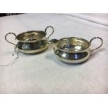 Two pieces of Asprey silver jug and bowl.