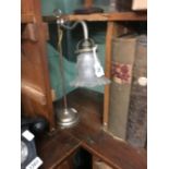 1930's Angle poise desk lamp with original glass shade.