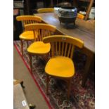 Set of six 1940s bentwood chairs.