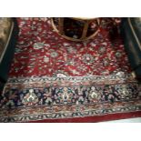 Hand woven Persian carpet. { 340 cm L X 240cm W }.