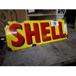 SHELL enamel advertising sign.