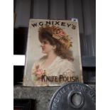 W. G. NIXLEY Knife Polish advertising sign.