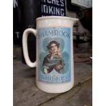 SHAMROCK WHISKEY KIRKER GREER & CO Belfast advertising jug.