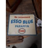 We Recommend ESSO BLUE Paraffin double tinplate advertising sign.