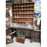 Post Office sorting table with pigeon holes originally from Naas Post office Co Kildare.