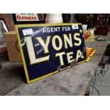 Agent For LYONS TEA enamel advertising sign.