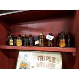 Collection of brown chemist's bottles.