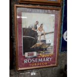 FAULKNER'S sweet roseberry tobacco advertising print.