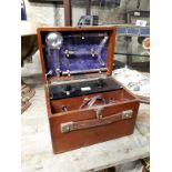 Medical electric device in wooden case.