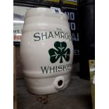 SHAMROCK ceramic Whiskey dispenser.