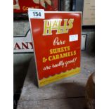 HALLS PURE SWEET & CARAMEL show card.