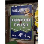 GALLAGHER'S CONDOR TWIST enamel advertising sign.