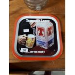 TENNENT'S LAGER advertising tray.