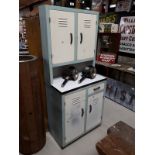 1950's metal and enamel kitchen cabinet.