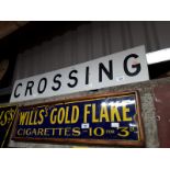 RAILWAY CROSSING sign