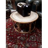 1950's bamboo coffee table.