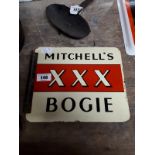 MICTHELL's XXX BOGIE double sided enamel sign.
