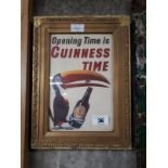 OPENING TIME IS GUINNESS TIME advertising sign.