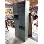 Two 1950's metal haberdashery cabinets.