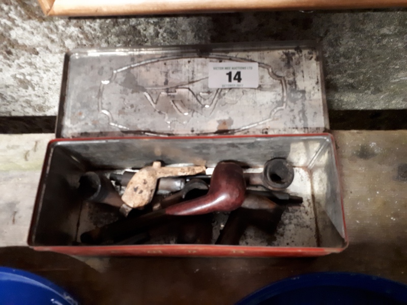 Collection of old pipes.