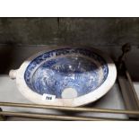 19th. C. blue and white toilet bowl.