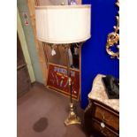 Good quality brass standard lamp with shade originally from The Royal College of Surgeons, Dublin.