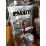Paddy Old Irish Whisky advertising mirror.