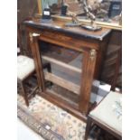 Victorian inlaid walnut cabinet with gilded brass mounts.