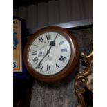 Victorian mahogany single fusee clock by M.R.C Cillett Black and Co. Croydon London.