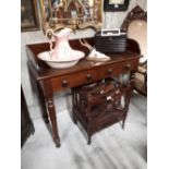 Georgian mahogany two draw wash stand.