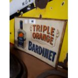 BARDINET TRIPLE ORANGE tinplate advertisement.