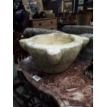 19th C. marble font.