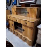 Art Deco maple and rosewood veneered sideboard.