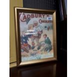 Framed Cadbury's Chocolate advertising print.