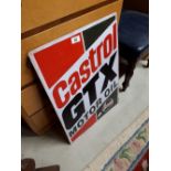 Tin plate Castrol motor oil advertising sign.