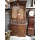 Victorian mahogany two door bookcase.