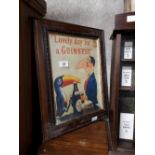 Framed Lovely Day for Guinness advertising print.