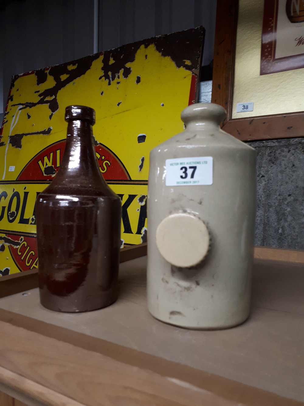 Two 19th C. stoneware jars.