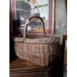 19th C. wicker basket.