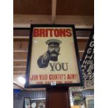 Britons Wants You to Join Your Countries Army war poster.