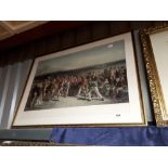 Gilt framed print The Golfers title A Grand Match Played Over St Andrews Links.