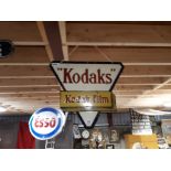 KODAK FILM enamel double sided advertising sign.