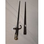 1878 French bayonet and scabbard.